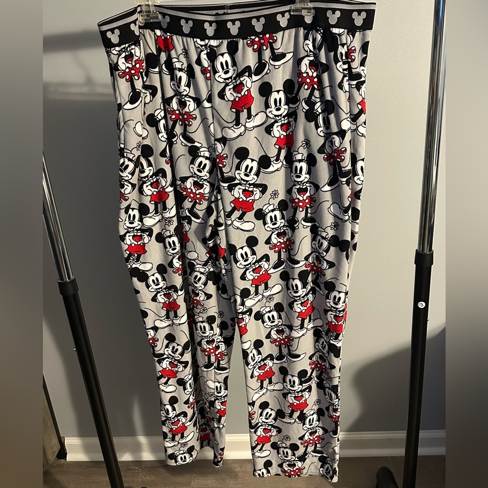 Disney Mickey Mouse Pajama Bottoms - Gray and Red
